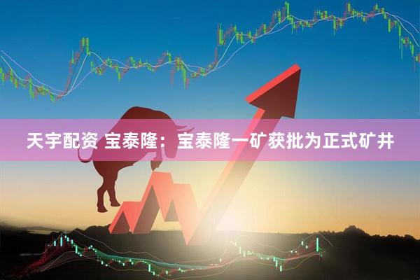 天宇配资 宝泰隆：宝泰隆一矿获批为正式矿井