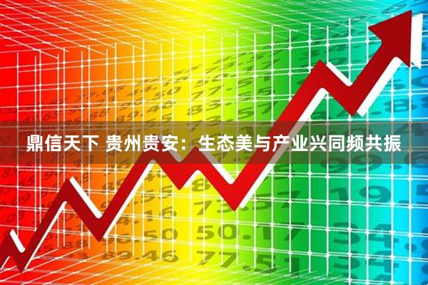 鼎信天下 贵州贵安：生态美与产业兴同频共振